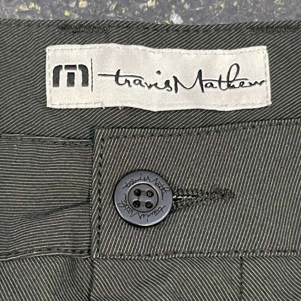 Travis Mathew Black Flat Front Golf Shirts. Size 36.